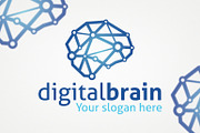 Digital Brain Logo Template, a Branding & Logo Template by Dizaino-paslaugos (Thumbnail 1 of 3)