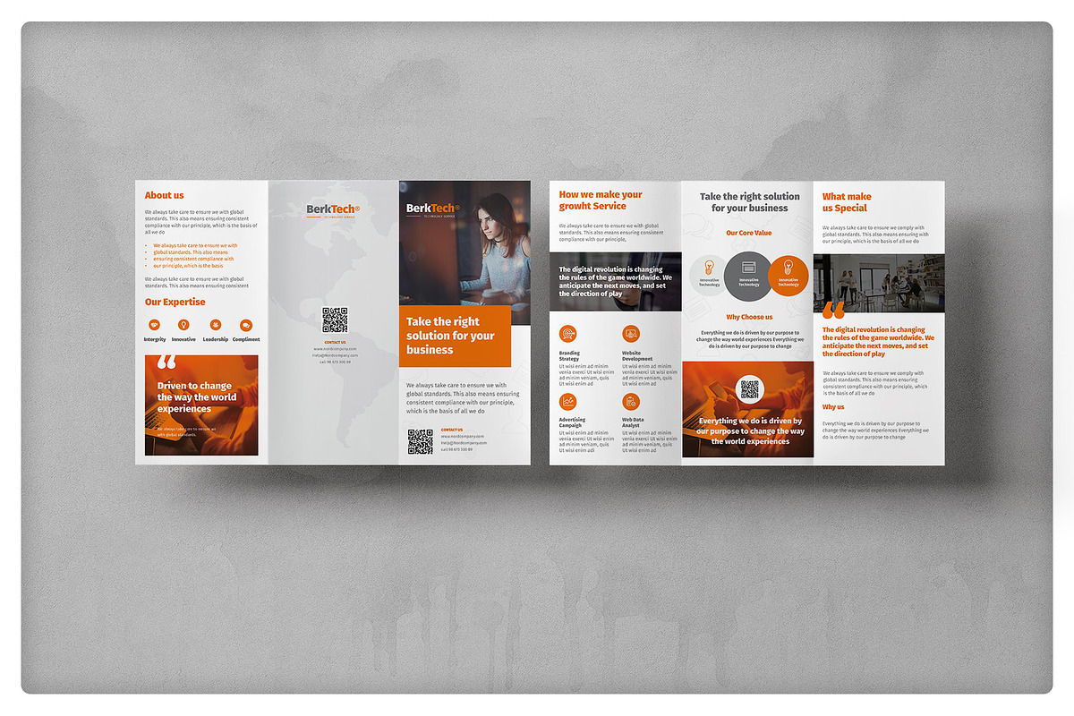 Tri-fold Brochure, a Flyer Template by Proonty