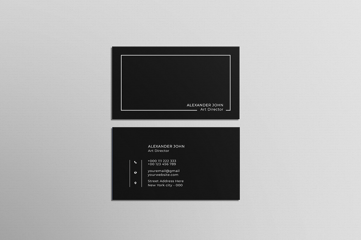 Simple Minimalist Business Card, a Business Card Template by Saman Osama (Photo 2 of 8)