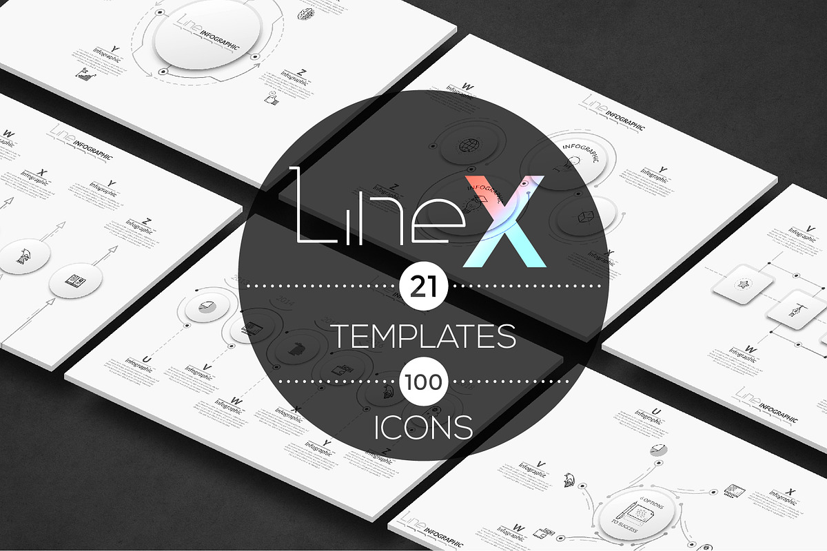 Line-X. Infographic Pack, a Presentation Template by Andrew Kras Design (Photo 1 of 23)