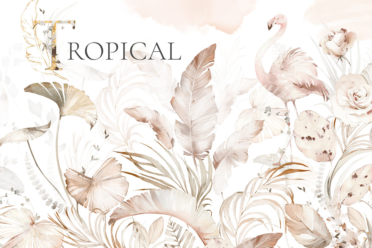 Tropical Watercolor Creamy Set, an Illustration by Lisima (Photo 11 of 11)