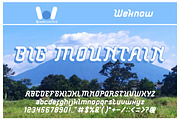 Big Mountain font, a Font by weknow