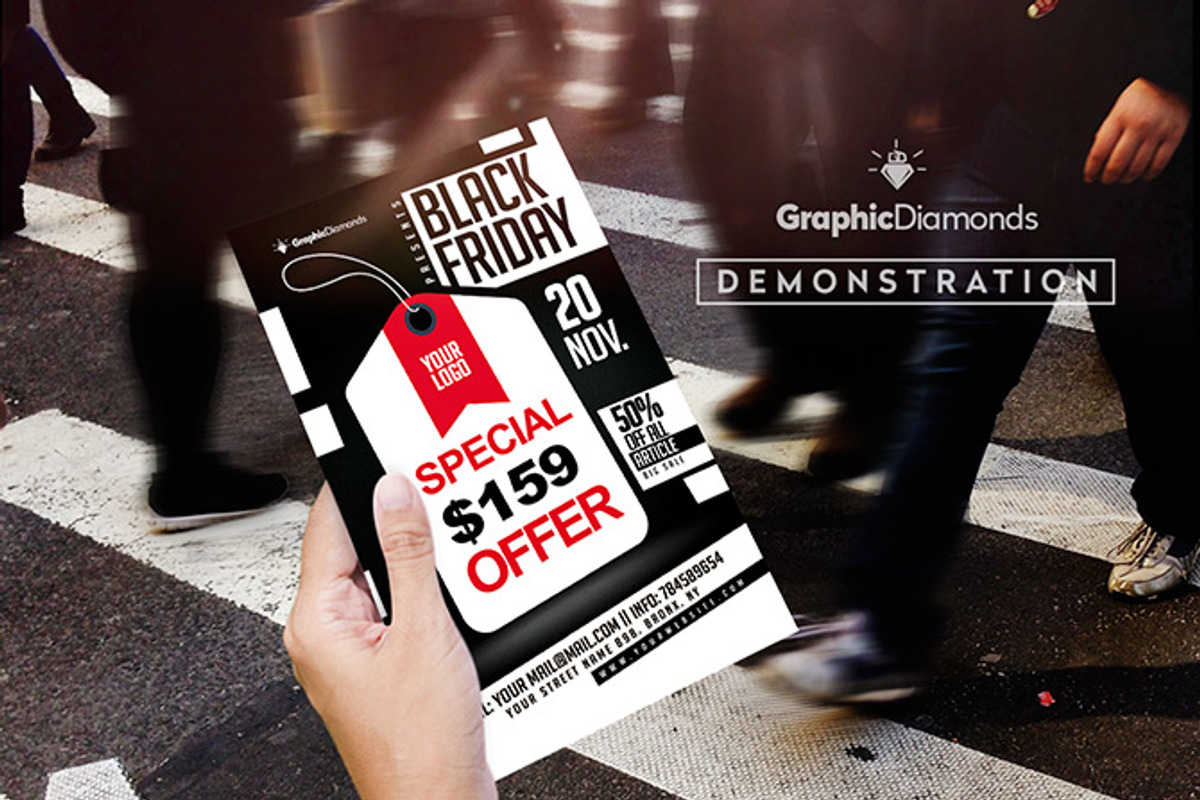 Black Friday Offer Flyer PSD, a Flyer Template by GraphicDiamonds (Photo 2 of 4)