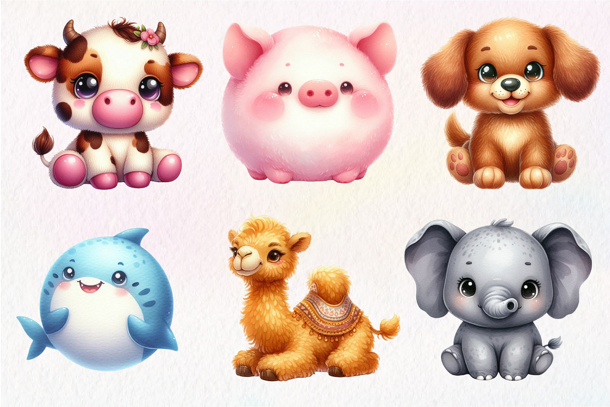 Squishmallow Animals Clipart PNG, an Illustration by Dream Creation (Photo 7 of 7)