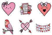 Cute Valentine Clipart, an Illustration by CreationArt (Thumbnail 7 of 7)