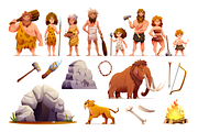 Cavemen Primitive People Collection, a Person Illustration by YG Studio (Thumbnail 2 of 3)