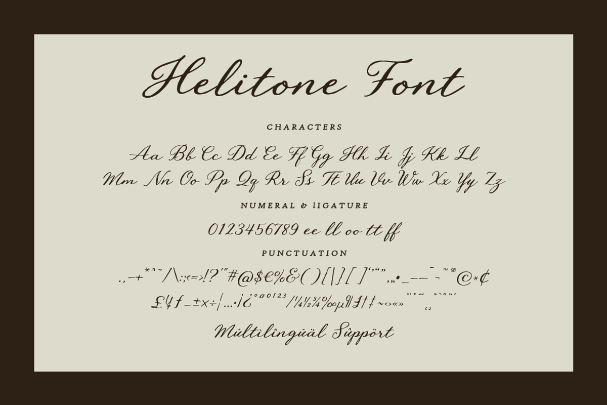Helitone Elegant Calligraphy Script, a Script Font by Pixesia Studio (Photo 9 of 9)
