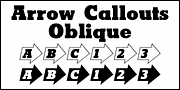 Arrow Callouts JNL, a Font by Jeff Levine Fonts (Thumbnail 4 of 5)