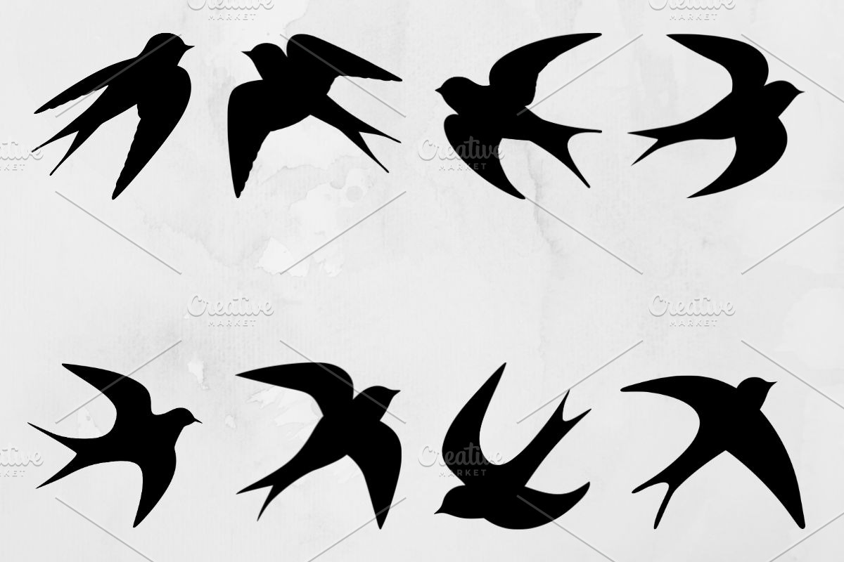 Swallow Silhouette SVG, an Animal Illustration by newminddesign (Photo 1 of 3)