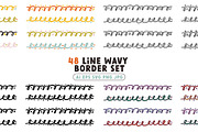 Line Wavy Border Set, a Decorative Illustration by AnkaDrozd (Thumbnail 1 of 5)