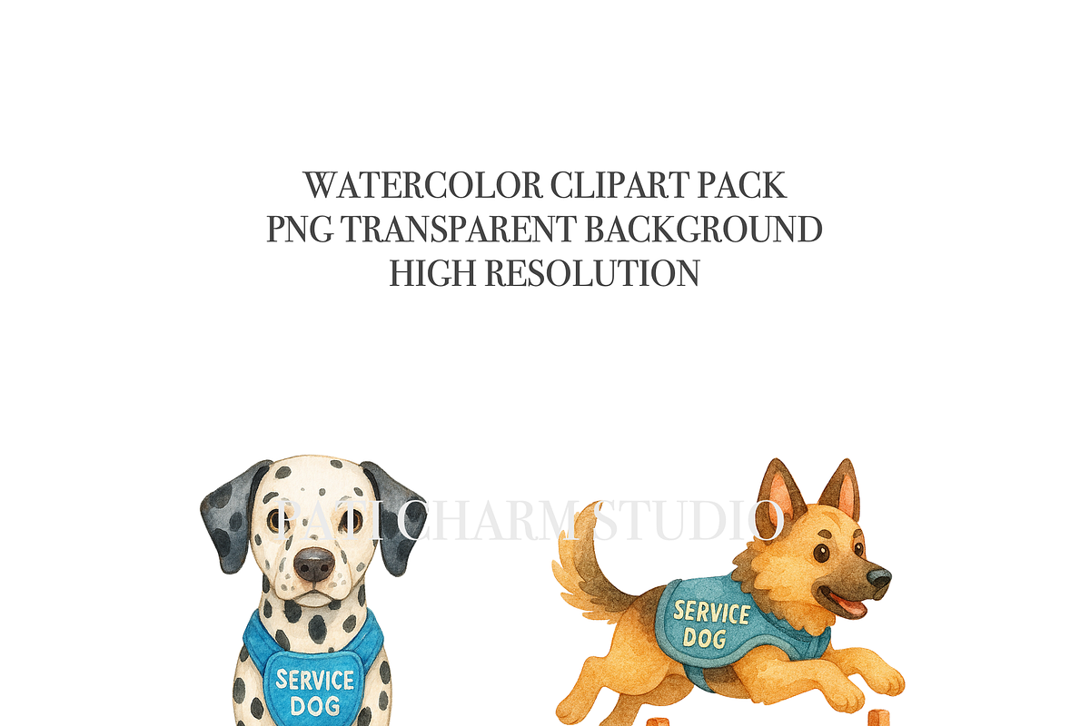 28 Service Dog Clipart, an Animal Illustration by Pati Charm Studio (Photo 4 of 8)