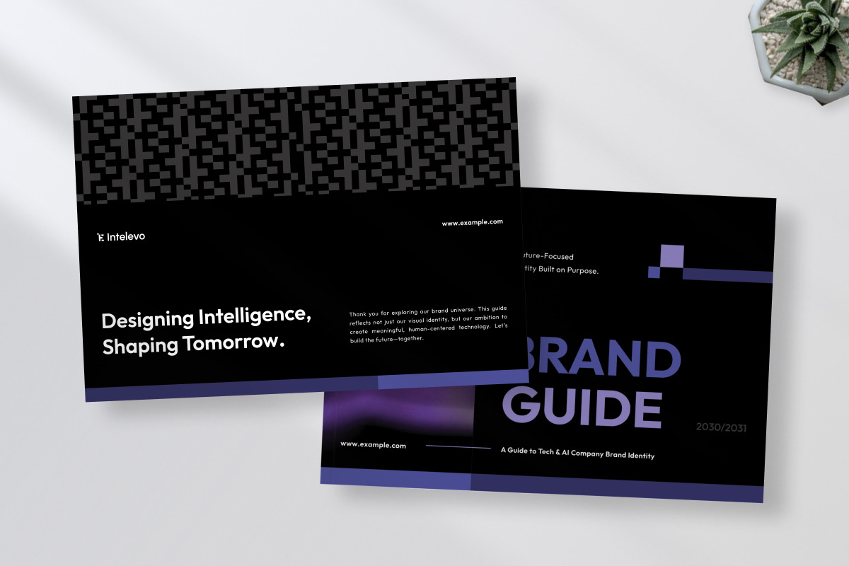 Tech AI Brand Guideline Brochure, a Branding & Logo Template by twinstd (Photo 6 of 6)