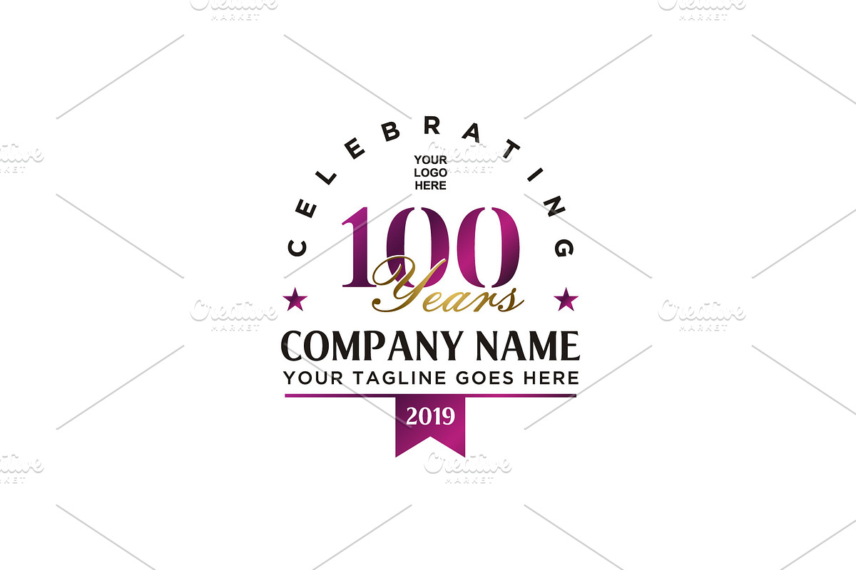 Anniversary 100th company logo desig, a Branding & Logo Template by Enola99d