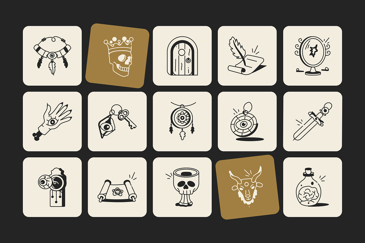Animated Magic Doodle Set, an Outline Icon by Vectors Market (Photo 3 of 4)