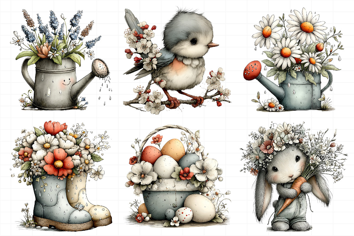 Whimsical Spring Clipart PNG, an Illustration by Daily.Designs (Photo 5 of 8)