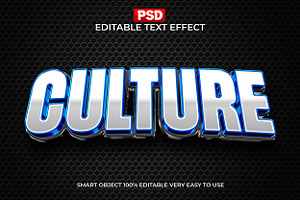 Culture Chrome 3D Text Effect PSD, a Layer Style Add-On by Design Fly