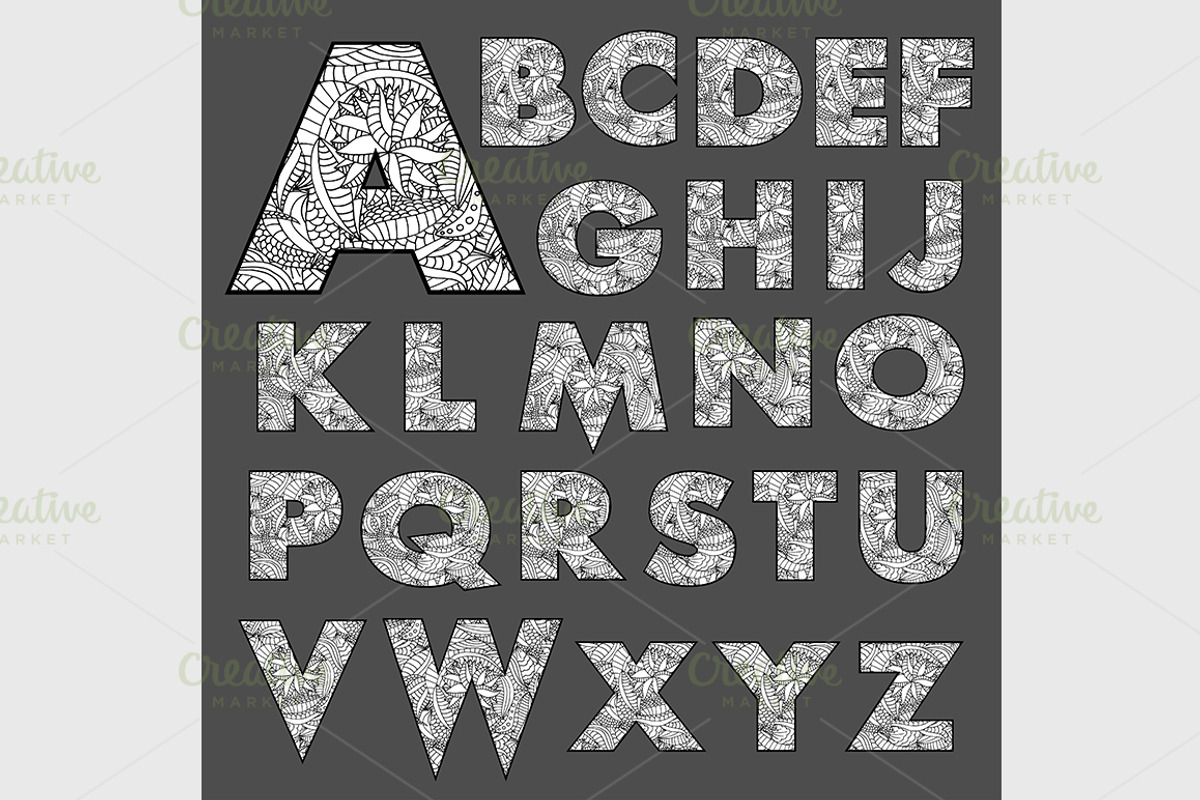 Abstract ethnic Alphabet
