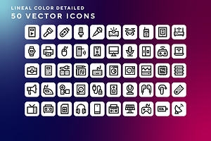 Electronics icons, an Outline Icon by Wencory