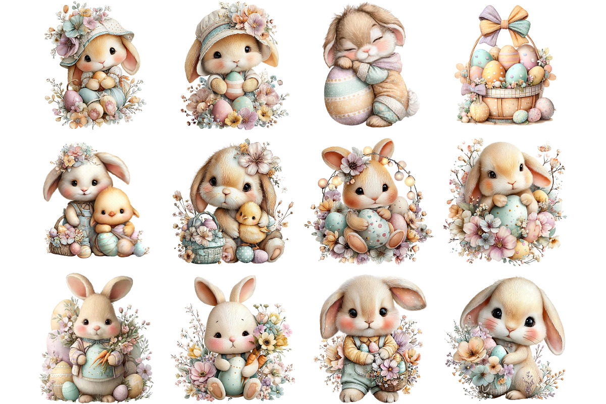 Sweet Easter Clipart, an Illustration by DreamArtGraphic (Photo 2 of 4)