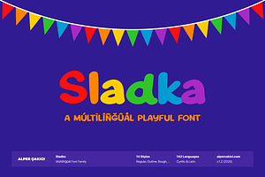 Sladka Cyrillic Script Font Family, a Script Font by alpercakici