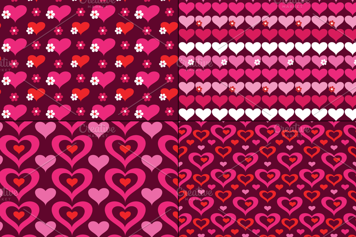 Cat Valentine & Seamless Patterns preview 5