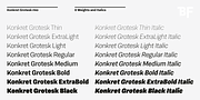 BF Konkret Grotesk Pro, a Sans Serif Font by BrassFonts (Thumbnail 11 of 14)