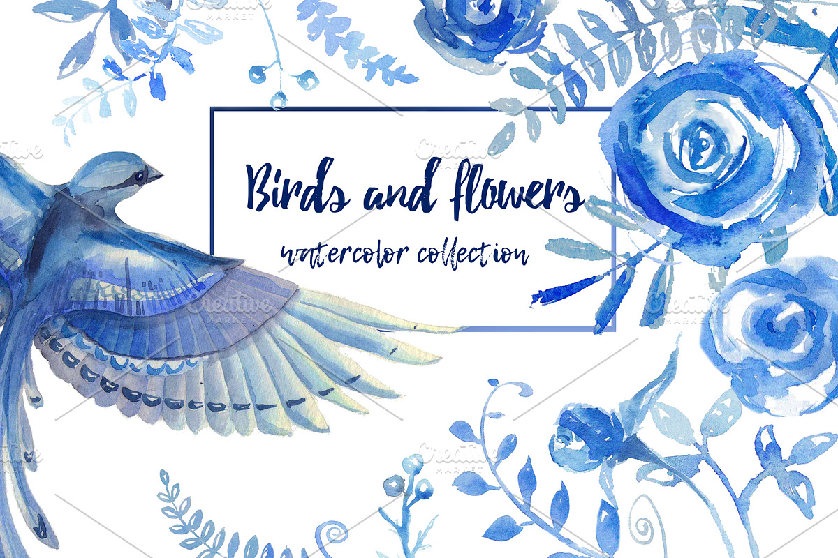 -50%!!! Birds and flowers, an Object Graphic by kizi (Photo 1 of 6)