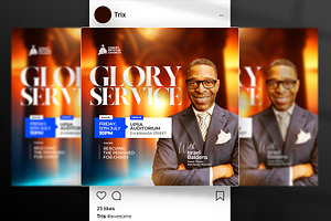 Maximal Square Church Event Flyer, a Social Media Template by Vintage Impressions