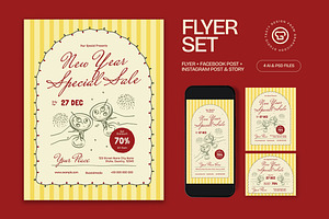 New Year Special Sale Flyer, a Flyer Template by graphicook