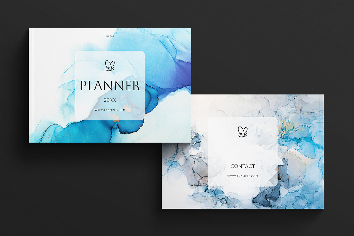Digital Planner Template Landscape, a Brochure Template by E-Type (Photo 7 of 7)