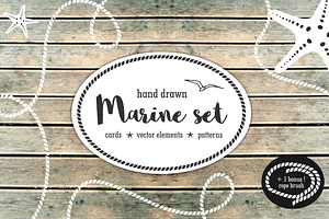 Hand drawn marine bundle