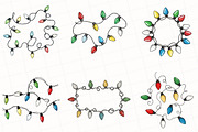 Christmas Lights Sublimation Clipart, an Illustration by OK Design (Thumbnail 2 of 5)
