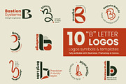 “B“ Letter Logo Kit - 10 logos, a Branding & Logo Template by Atelier Mélicope (Thumbnail 2 of 12)