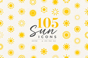 105 Sun Symbols, an Object Illustration by PixMarket (Thumbnail 1 of 9)