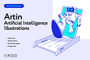 Artin Artificial Intelligence, a Technology Illustration by Welovegraphics (Thumbnail 1 of 7)