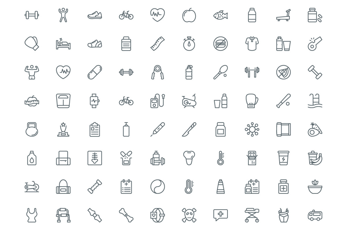 487 Health and Medical Line Icons, an Outline Icon by Vectors Market (Photo 6 of 7)