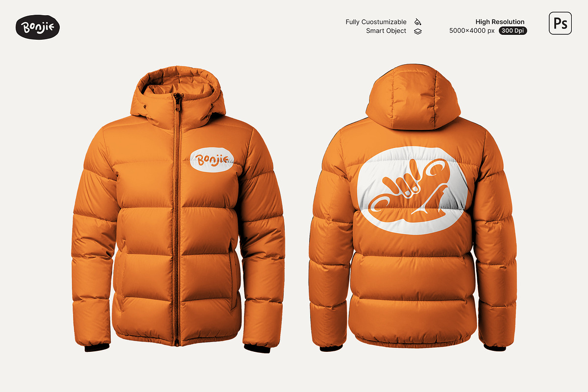 Puffer Hoodie Mockup, a Hoody Mockup by Pipello Grafik (Photo 1 of 3)
