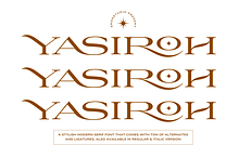 Yasiroh - Modern Serif Font