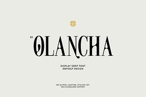 ED Olancha - Display Serif, a Serif Font by Emyself Design