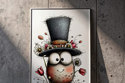 Funny Easter Eggs Clipart Whimsical, an Illustration by one-touch (Thumbnail 5 of 18)