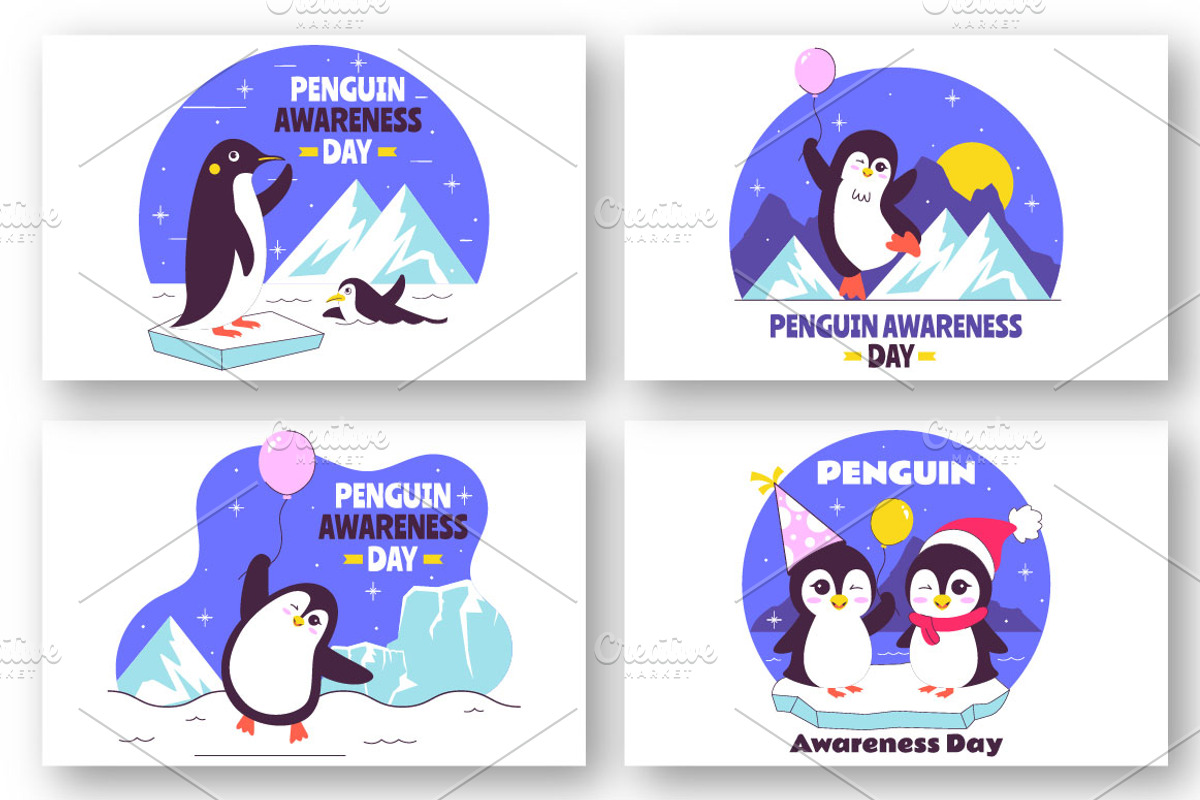 11 Penguin Awareness Day, an Animal Illustration by denayunebgt (Photo 3 of 5)