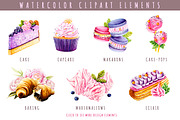 Sweet watercolor clipart (18 items), a Decorative Illustration by Integrity_store (Thumbnail 2 of 7)