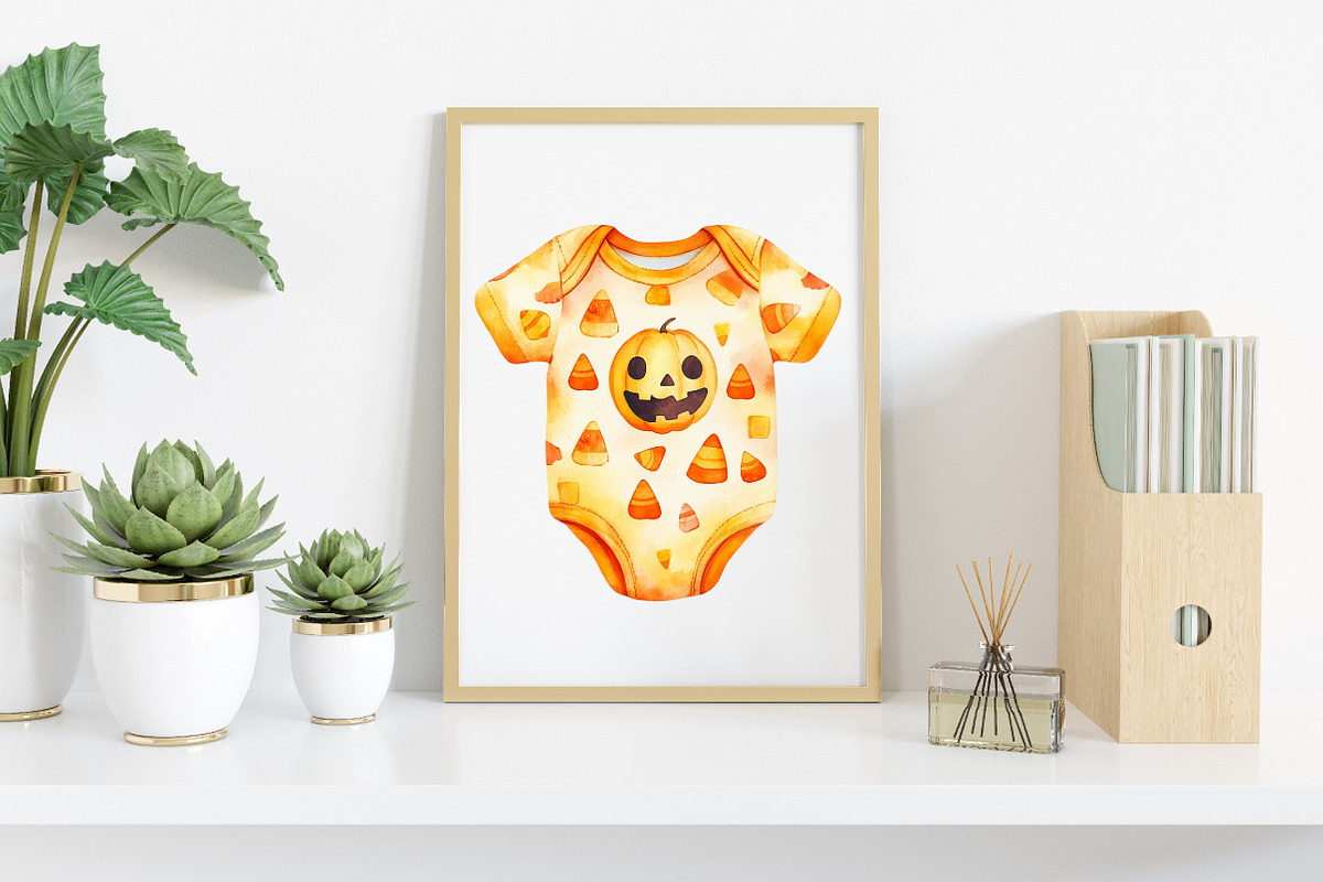Halloween Baby Shower Clipart Bundle, an Illustration by Canvas Craft (Photo 6 of 8)