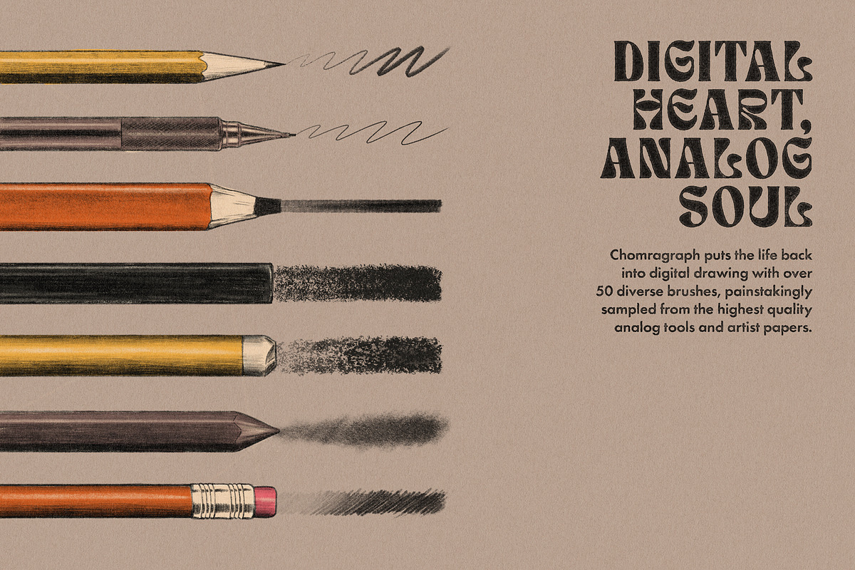 Chromagraph Pencils for Affinity, a Brush Add-On by True Grit Texture Supply (Photo 2 of 13)