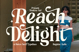 Reach Delight - Modern Retro Serif, a Serif Font by Shakira Studio