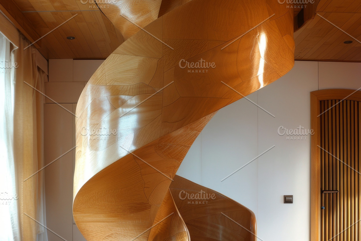 69 Spiral wooden staircases, an Architecture Photo by Handmadefont (Photo 48 of 73)