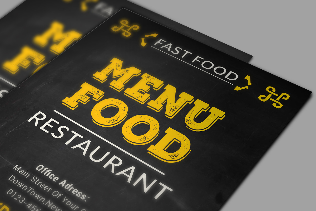 Food Menu & Flyer, a Flyer Template by AfzaalGraphics