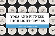 Yoga Instagram Highlight Covers, a Social Media Template by VeliusCreativeStudio (Thumbnail 1 of 9)