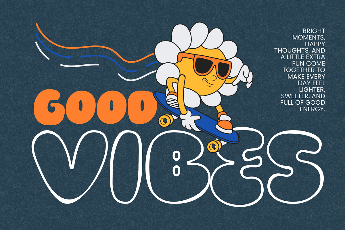 Onidel – Bold Bubble Display Font, a Sans Serif Font by MaikoHatta (Photo 3 of 9)