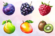 Watercolor Fruit Clipart, an Illustration by Watercolor design (Thumbnail 4 of 4)